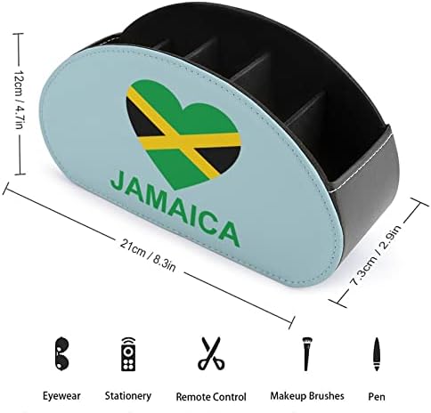 Love Jamaica Control Remote Control Storage Organizador de desktop multifuncional com 5 compartimentos
