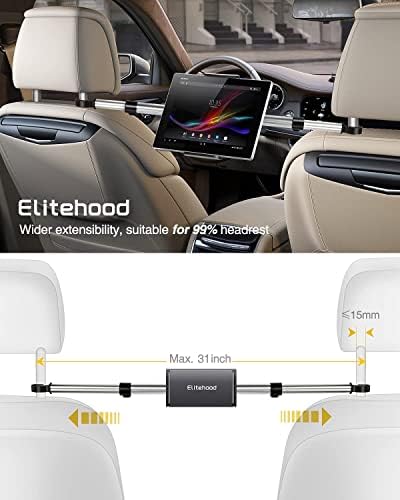 Suporte para iPad de elitehood para carro, suporte para tablets anti-shake de banco traseiro, suporte de