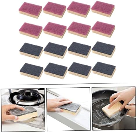 Esponjas de esponja de 16pcs para limpeza da lavadora de louça Microfiber de microfibra de limpeza doméstica
