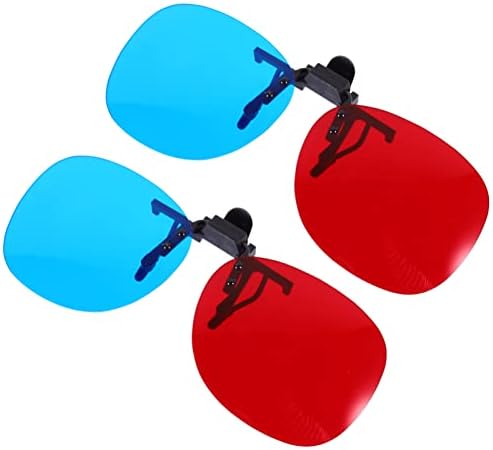 Óculos 3D 3D de mobestech 6 PCs clipe azul vermelho- nos óculos de computador anti-brilho de