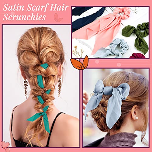 12 peças Cabelo lenço de cabelo Scrunchies de cabelo scrunchies de arco para meninas Mulheres scrunchies de cabelo