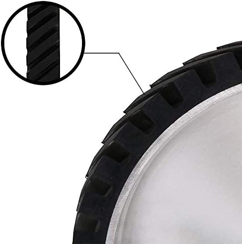 Junte -se a Ware Black 6 polegadas × 1 polegada superfície de dente cinturão de alumínio, roda de borracha