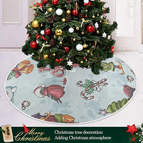 Personagens Ano Novo Snowman Snow Christmas Tree Salia 36 polegadas Decoração para casa para saia de árvore de Natal para decorações de natal Presentes de ornamentos de ano novo