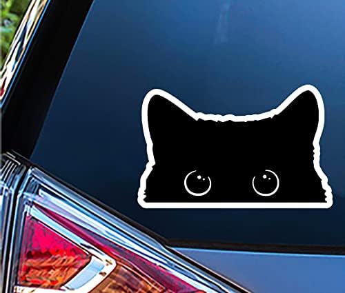 WSQ 2-PACK BELA CATO CAT CAT Vinil adesivo premium de qualidade preto preto para carros de pára-choques Van SUV