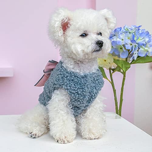 Roupas de animais de estimação de brinquedos para o clima frio, suéter macio de casaco de cão de cordeiro