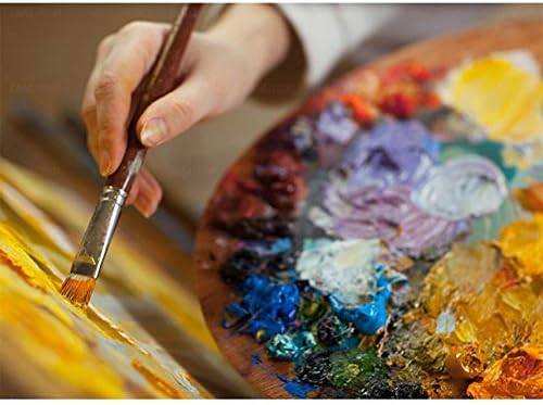 Pintura a óleo pintada à mão de TangJuestj, pintura colorida do sol no sol Reflexão de óleo na tela