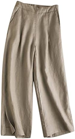 Calça de vestido miashui para mulheres negócios casual plus size de bolso elástico calça respirável
