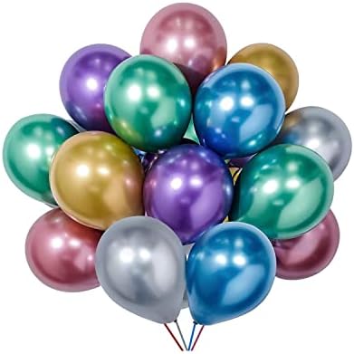 Balões de látex cromados - balões decorativos duráveis ​​para festa de aniversário, chá de bebê, casamento,