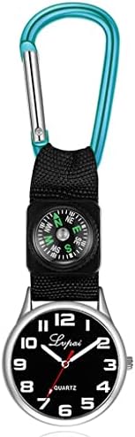 Ganfanren Sport Outdoor Quartz Pocket Watch With Compass Pingente Clock Nylon Strap Gabiner Pocket Clock