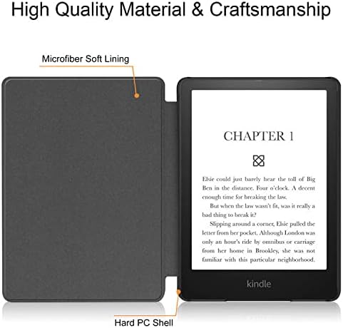 Caso para todos os novos Kindle Paperwhite 11ª geração 2021 Lançada - não se encaixará no Kindle Oasis, capa inteligente de couro PU Premium com sono automático e acordar, azul
