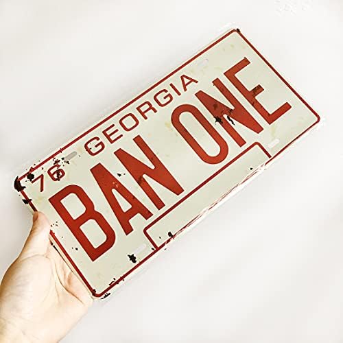 Smokey & The Bandit Ban One Replica de placa em relevo retro, etiqueta de número com carimbo de metal, 12x6 polegadas