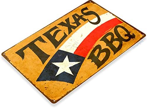 Tinworld Texas BBQ SIGN BEET POD MOUS FUSKED METAL SIGN Decoração C159