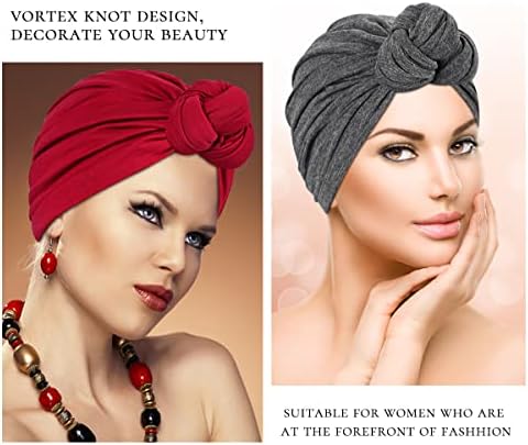 Mulheres turbantes e envoltórios de cabeça, capa de caveira, nó de turbante africano Nó de chapéu de capô pré-amarrado