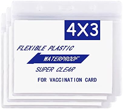 Protetor de cartão de vacinação genérico 4 x 3 polegadas Registro de imunização Cartões de vacinação