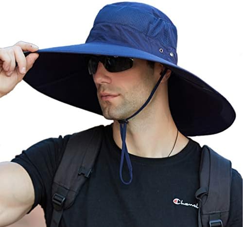 Leotruny super amplo chapéu de balde upf50+ chapéu de sol impermeável para pescar camping