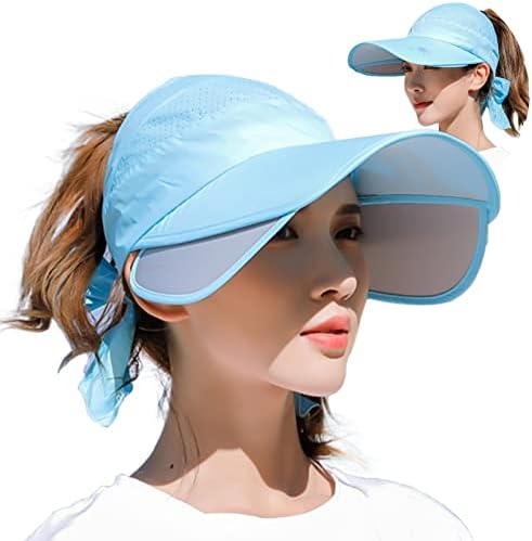 Peicees Sun Visor Hat com largura para mulheres Cap de proteção solar para tênis de tênis de golfe