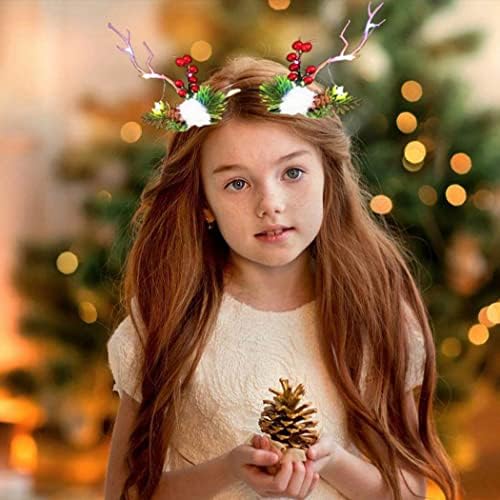 Bartosi liderou as renas de Natal Antlers Cabelo da cabeceira dos cabelos do veado Acessório de faixas para