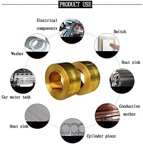 Nianxinn 1mx200mm rolo de tira de placa de folha de cobre em várias espessuras amplamente utilizada na produção