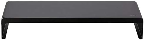 Monoprice Metal Multimedia Desktop Stand- 7,9 x 19,3 polegadas - preto | Criado 3,2 polegadas, Monitor Stand