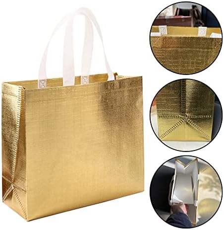Yuelaifu Gold Gift Sacors com alças sacos de compras reutilizáveis ​​para festas de dama de noiva