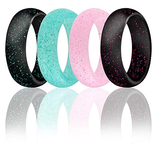 Anéis de silicone da moda YieDoo Confortável anéis de casamento coloridos acessíveis e alianos de casamento de