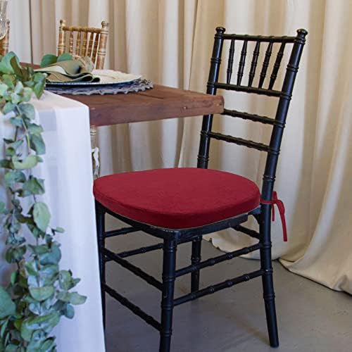 Almofada de cadeira de Ezkamfort com laços para cadeiras de jantar 17 x 16,5 polegadas não deslizam e confortável