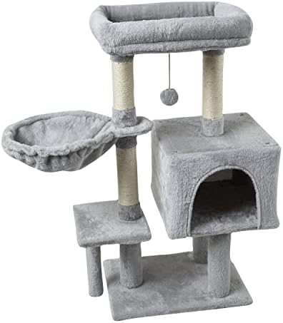 Peixe e soneca US09H Torre de gato de gatinho de gato fofo para gatos de gato interno Postagens