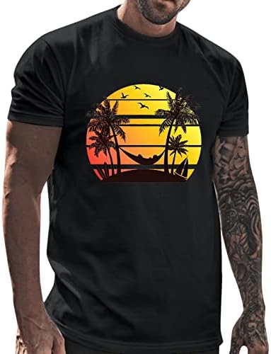 Camisas masculinas de verão casual elegante masculino de primavera e verão de férias de férias de praia camiseta