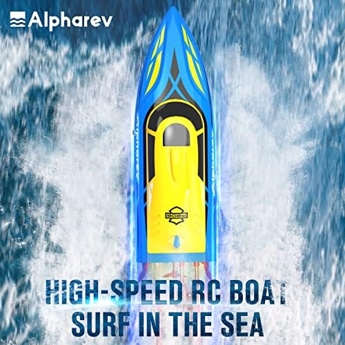Alpharev RC Boat - R206 25+ mph Remote Remote Control Boat for Pool & Lake, barcos RC de 2,4 GHz para