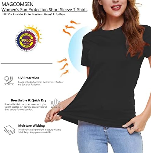 Camiseta de manga curta feminina Magcomsen