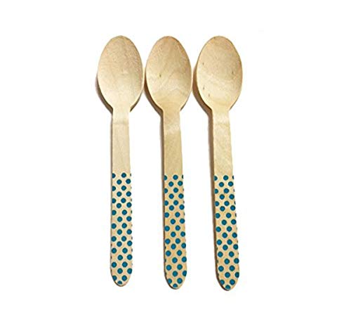 Perfect Stix Polka Dot Spoons 158 colheres de madeira impressas em 36 minutos com padrão de bolinhas de hortelã,