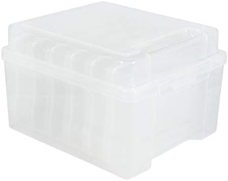 Rayher 39572000 Caixa de armazenamento com 6 compartimentos, 210x185x140mm, transparente