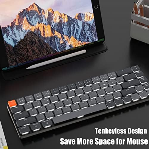 Teclado KeyChron K7 Mecânica Teclado sem fio/Wired, Layout de 65% Ultra-Slim 68 teclas compacta teclado com