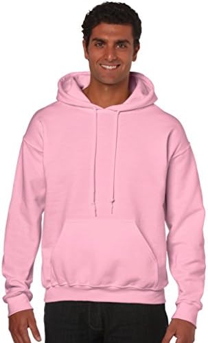 Camisa de suor com capuz com capuz mistura pesada 50/50 - rosa claro 18500b s
