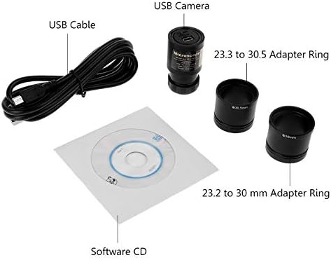 Microscópios Bingfang-W HD CMOS 2.0MP USB Economia eletrônica Microscope Câmera Tamanho 23,2 mm com adaptadores