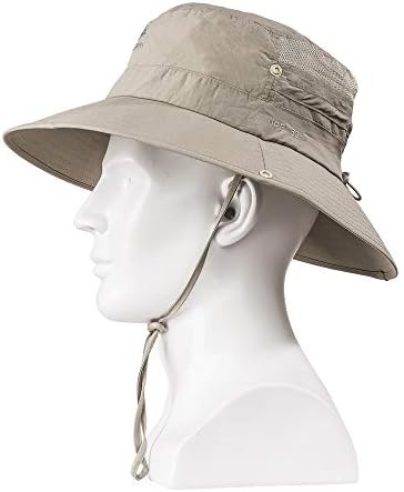 Chapéu largo de sol da aba larga para homens/mulheres, UPF 50+ Chapéu de balde à prova d'água Proteção UV