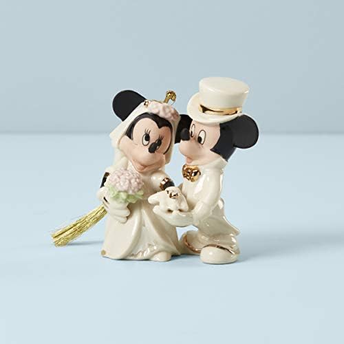 Ornamento de casamento dos sonhos de Lenox Minnie, porcelana de marfim, 0,45 lb, multi