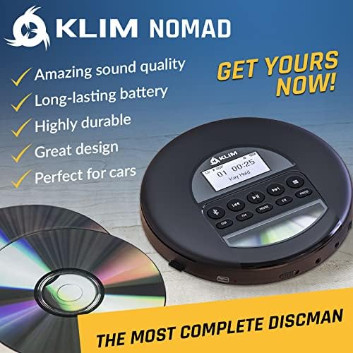 Klim B3 CD player portátil FM Radio CD mp3 bluetooth e nomad cd player portátil walkman com