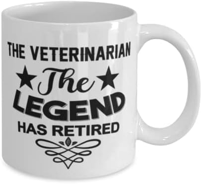 Caneca veterinária, a lenda se aposentou, idéias de presentes exclusivas para veterinário, copo de
