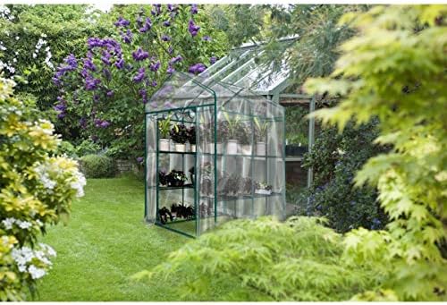 Preenchimento doméstico HC-4202 Greenhouse-externo interno com 8 prateleiras resistentes, mudas, ervas
