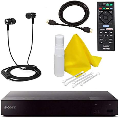 Sony BDP -S6700 4K Upscaling 3D Streaming Blu -ray Disc Player com kit de pacote Wi -Fi - 5 PACK - Controle