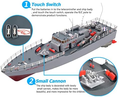POCO Divo Torpedo Boat Coast Missile Warship Speed ​​Navyship RC Marine Ship 1/115 Modelo Militar