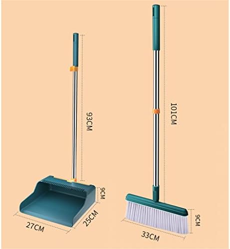 Dingzz Broom and Dustpan Conjunto combinado Combinação de vassoura de vassoura de vassoura de lixo