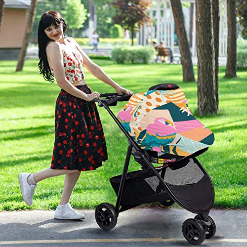 Folhas tropicais Papagaiadas Capas de assento de carro para bebês - recém -nascido Best Baby Gifts Set, MultiUs