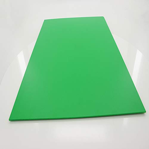 OTHMRO 2PCS Folha de PVC expandida 15,75 *23,6 Placa de PVC rígida imprimível verde, folha de placa