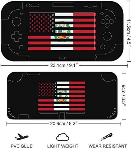 Adesivos de decalques de bandeira americana no Peru cobrem placa face protetora da pele para nintendo switch