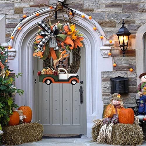 Zhyh Halloween Farmhouse Wreath Decorações