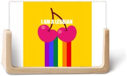 Eu suporto o transgênero LGBT Rainbow Photo de madeira quadro de molduras de mesa de mesa