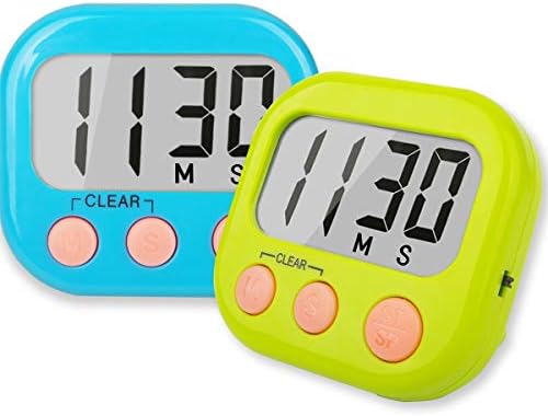 Timers de sala de aula para professores crianças grandes timer digital magnético 2 pacote