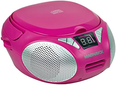 MAGNAVOX MD6924-PK TOPO CD Boombox com rádio estéreo AM/FM em rosa | CD-R/CD-RW Compatível | Exibição